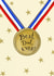 Cute Fathers Day Card - Best Dad Ever - Medal created by Love Lucy Illustration