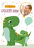Cute Fathers Day Photo Card - Dinosaur created by Hollie McManus Illustration