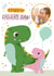 Cute Fathers Day Photo Card - Cartoon Dinosaur created by Hollie McManus Illustration