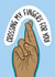 Cute Good Luck Card - Crossing Fingers Card created by TeePee Creations