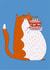Funny Birthday Card - Cat With Cake created by Waffleteeth