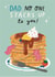 Cute Father's Day Card - Pancakes Pun - No One Stacks Up To You created by Alice Mole Illustration