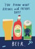 Funny Father's Day Card - Beer - What Rhymes With Father's Day? created by Alice Mole Illustration