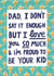 Heartfelt Fathers Day Card - Proud To Be Your Kid created by Alice Mole Illustration