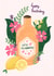 Citrus Gin Flower Birthday Card -Let's Celebrate! created by Fayeillustration