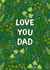 Leafy Father's Day Card - 'Love You Dad' created by Pear Tree Press