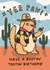 Funny Birthday Card - Cowboy/Cowgirl - Dog with Cactus - Yee Paw! created by Wren & Wilson