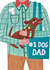 Cute Father's Day Card - From The Dog - Sausage Dog - Number 1 Dog Dad created by Alice Mole Illustration
