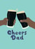 Classic Father's Day Card - Cheers Dad - A Guinness Toast created by Hollie McManus Illustration