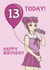 Cute Birthday Card - For A Girl - 13th - Anime & Bubble Tea created by @Cupsie's Creations