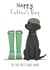 Cute Father's Day Card - Black Labrador - Best Dog Dad created by Lucy Driver