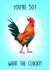 Funny Birthday Card - Chicken Pun - 50th - What The Cluck? created by Poppy & Mabel