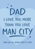 Funny Father's Day card - Football - Love You More Than Man City created by Tiger Feet Creations