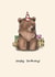 Cute Birthday Card - Teddy Bear - Party created by Elspeth Rose