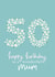 Pretty Birthday Card - For a Wonderful Mum - 50th created by Fliss Muir