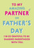 Heartfelt Father's Day Card - for Partner - Celebrate Sharing Parenthood created by Wink Design - Michelle Roberts