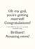 Funny Engagement Congratulations Card - Too Broke for a Present Wedding Card created by Abbie Imagine