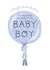 Cute New Baby Card - Baby Boy - Balloon created by Two For Joy Illustration