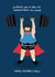 Funny Fathers Day Card - Power Belly - Worlds Strongest Man created by PaperJam Print Co.