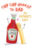 Cute Father's Day Card - Chip Chip Hooray - Chips and Ketchup created by Emma Proctor