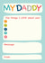 Cute Father's Day Card - What I Love About Daddy created by The Boy and the Bear