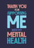 Heartfelt Thank You Card - Supporting Mental Health - Typography created by Rebecca Prinn