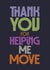 Classic Thank You Card - Helping Me Move - Moving House created by Rebecca Prinn