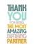 Classic Thank You Card - Birthing Partner - Typography created by Rebecca Prinn