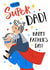 Cute Father's Day Card - Super Hero - Piggy Back Ride created by Dalia Clark Design