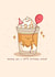 Cute Birthday Card - Latte Coffee created by Rosalie Perl