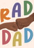 Cute Father's Day Card - Rad Dad - Fist Bump created by Pink + Pip