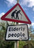 Funny birthday card for “Elderly People”…..like you! A classic road warning sign created by The Insult Emporium