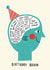 Funny Birthday Card - Birthday Brain - Phrenology - Cake created by Alice Mole Illustration