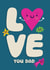 Cute Fathers Day Card - For Dad - Love You Dad created by NICHOLA COWDERY ILLUSTRATIONS