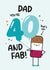 Cute Birthday Card - Dad - 40th created by Twisted Haggis