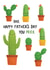 Cheeky Fathers Day Card - Dad - Cactus Pun - You Prick created by Sophie Kent Illustration