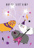 Cute Guinea Pig Pet Rock Music Birthday Card created by Little Stringers