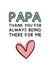 Heartfelt Father's Day Card - Papa - Being There For Me created by Jeff and the Squirrel
