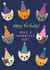 Cute Birthday Card - Cats in Party Hats created by Sazerelli Designs