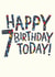 Pretty Birthday Card - 7th Today! created by The Boy and the Bear