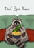 Funny Father’s Day Card - Dad Spirit Animal - Lazy Raccoon Spirit Animal created by The Warren Creations