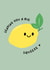 Cute Thinking Of You Card - Sending You A Big Squeeze - Lemon Pun created by Peachy Letters Co