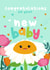Cute New Baby Card - Daisy Cartoon created by Sophie Larsson