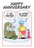 Funny Anniversary card, Lazy Husband. created by Jimmy Messer