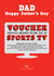 Funny Father's Day Card - Voucher - Sports Tv created by LOVEDAY DESIGNS on Thortful