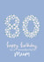 Pretty Birthday Card - For a Wonderful Mum - 80th created by Fliss Muir
