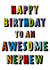 Modern Text Birthday Card For Nephew - Awesome Nephew - Colourful created by size3art