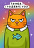Father, I tolerate you. Funny Father’s Day card from the cat! created by Wafflemamaart