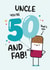 Cute Birthday Card - Uncle - 50th created by Twisted Haggis