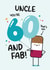 Cute Birthday Card - Uncle - 60th created by Twisted Haggis